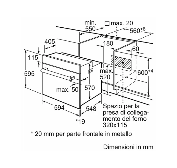 Forno Bosch Incasso Classe A 66L Acciaio - immagine 4